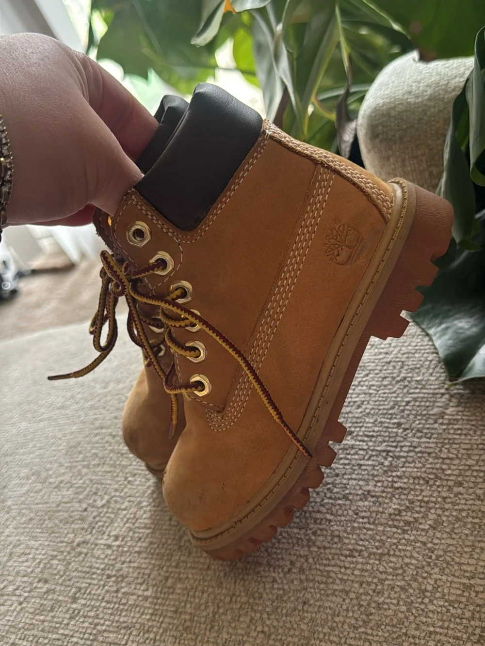 Timberland Kids Brown Leather Lace-Up Boots